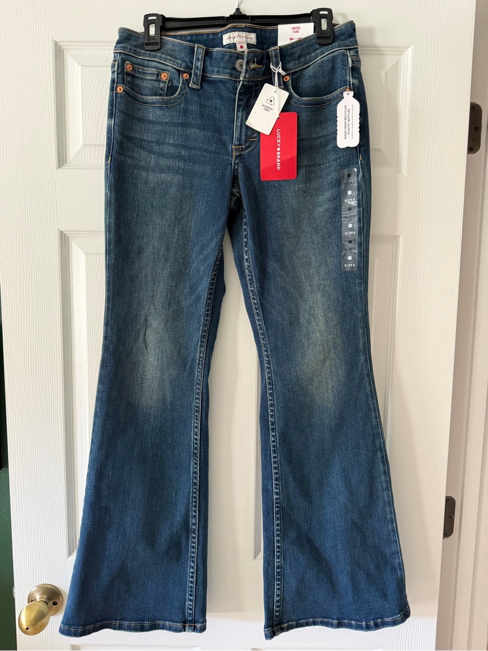 Lucky Brand Deep Blue Flare Jeans - Five-Pocket Stretch Denim